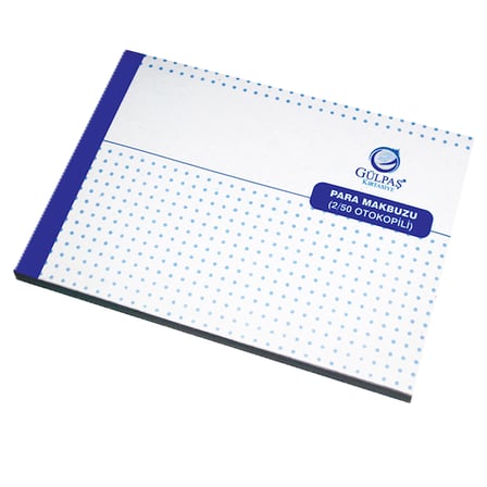 Gülpaş 675 Para Makbuzu Otocopyli 2X50 Yaprak 14X20 Cm (12 Koçan)