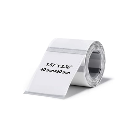 S'82 T40 Barkod Etiketi 40x60 mm 125 Adet Şeffaf Termal Etiket