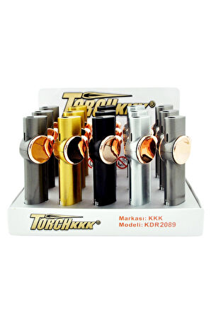 PremiumQuality Gold Tek Torch Pürmüz Metal Puro Çakmağı