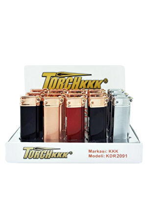 PremiumQuality Bronz - Siyah Tek Torch Pürmüz Metal Puro Çakmağı