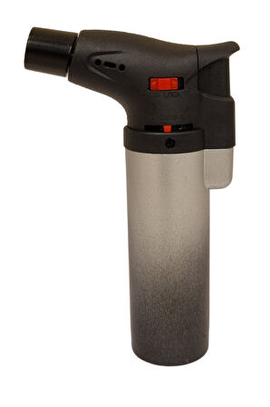 PremiumQuality Gümüş Tek Torch Pürmüz Masa Tipi Plastik Puro Çakmağı