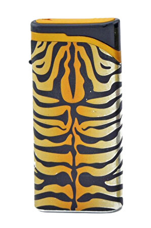 PremiumQuality Zebra Desenli Siyah Tek Torch Pürmüz Plastik Puro Çakmağı