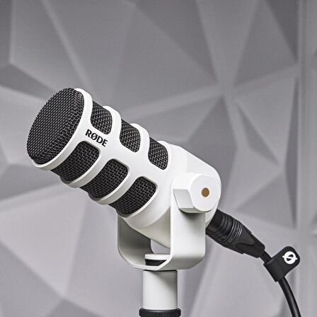 PodMic Profesyonel Dinamik Podcast White (Beyaz) - Broadcast Mikrofon