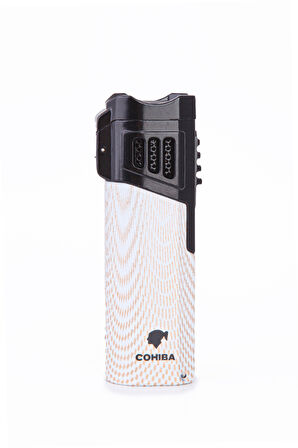 Cohiba 4 Torch Pürmüz Beyaz Desenli Puro Çakmağı