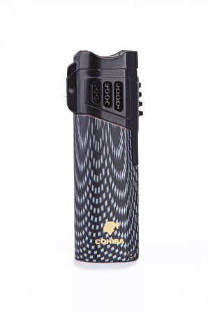 Cohiba 4 Torch Pürmüz Siyah Desenli Puro Çakmağı