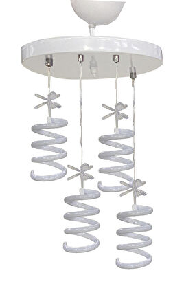 Rüzgar Led Avize 4lü Sarkıt Model Avize Beyaz