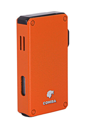 Cohiba Çift Torch Pürmüz Turuncu Metal Puro Çakmağı