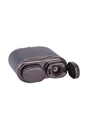 Parmida Tek Torch Pürmüz Karbon Desenli Gunmetal Metal Puro Çakmağı
