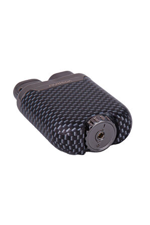 Parmida Tek Torch Pürmüz Karbon Desenli Gunmetal Metal Puro Çakmağı