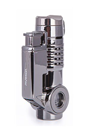 Parmida 3 Torch Pürmüz Gunmetal Metal Puro Çakmağı