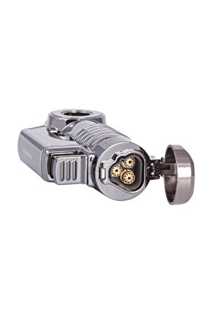 Parmida 3 Torch Pürmüz Gunmetal Metal Puro Çakmağı