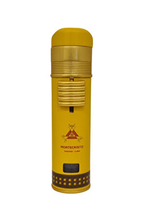 Cohiba Monte Cristo Özel Üretim 3 Torch Pürmüz Sarı Puro Çakmağı