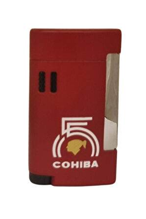 Cohiba 55. Yıl Özel Üretim Dahili Kılıflı Tek Torch Pürmüz Kırmızı Puro Çakmağı