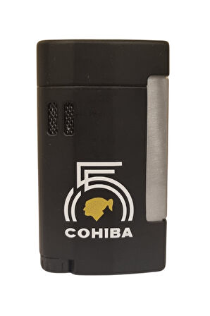 Cohiba 55. Yıl Özel Üretim Dahili Kılıflı Tek Torch Pürmüz Siyah Puro Çakmağı