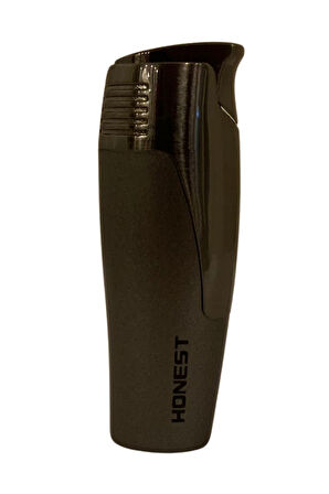 Honest Tek Torch Pürmüz Koyu Gümüş Puro Çakmağı