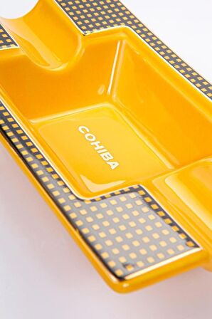 Cohiba Sarı Desenli İkili Puro Küllüğü