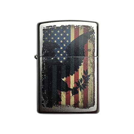 Zippo Çakmak American Flag Eagle Design