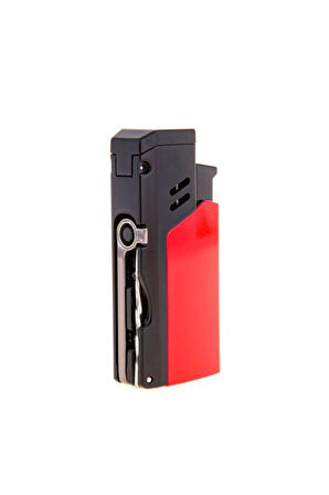 Cohiba Kırmızı-Siyah Dahili Delici & İğne Tek Torch Pürmüz Puro Çakmağı