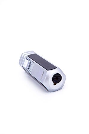 Parmida 4 Torch Pürmüz Gümüş-Siyah Metal Puro Çakmağı