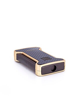 Parmida Tek Torch Pürmüz Karbon Desenli Gold Puro Çakmağı