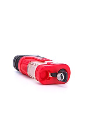 Parmida 3 Torch Pürmüz Kırmızı-Siyah Puro Çakmağı