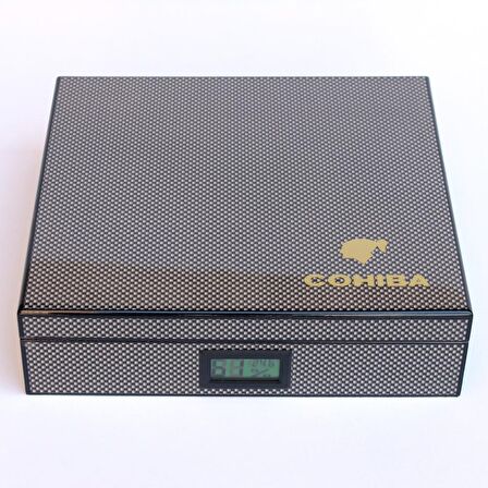 Cohiba Karbon Desenli Humidor Puro Kutusu