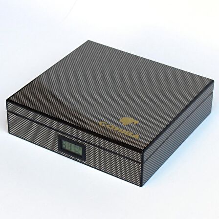 Cohiba Karbon Desenli Humidor Puro Kutusu