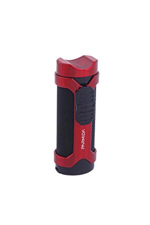 Parmida 3 Torch Pürmüz Kırmızı-Siyah Puro Çakmağı