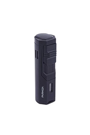 Parmida 3 Torch Pürmüz Siyah Puro Çakmağı