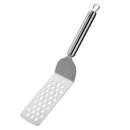 Rösle 12547 Paslanmaz Çelik Delikli Spatula - Uzunluk 32 Cm.