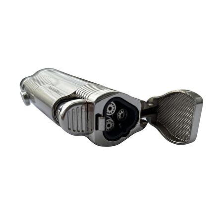 Parmida 3 Torch Pürmüz Gümüş Puro Çakmağı