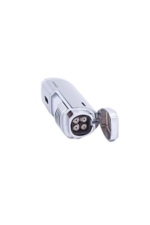 Parmida Dört Torch Pürmüz  Gümüş Puro Çakmağı