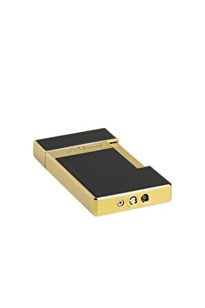 S.T. Dupont Slimmy Golden Shiny Black Lacquer Puro Çakmağı 28002