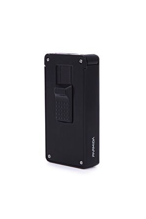 Parmida Çift Torch Pürmüz Siyah Metal Puro Çakmağı