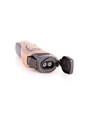 Parmida 2 Torch Pürmüz Bronz Desenli Puro Çakmağı