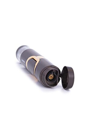 Parmida Tek Torch Pürmüz Gunmetal-Gümüş Metal Puro Çakmağı