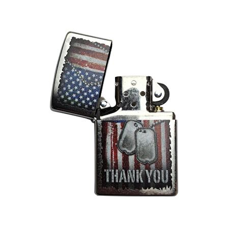 Zippo Çakmak 56161 American Flag Thank You Design