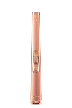 Colibri Aura Perde Alev Fırçalı Rose Gold Masa Tipi Puro Çakmağı