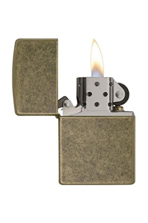Zippo Çakmak 201FB-000117 Reg Flat Btm Antique Bras