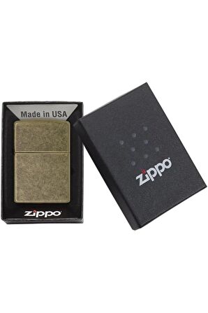 Zippo Çakmak 201FB-000117 Reg Flat Btm Antique Bras