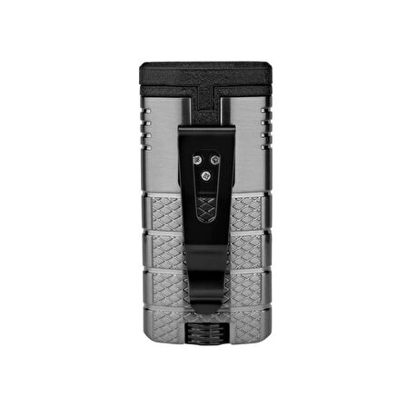 Xikar Tactical Triple Lighter Gunmetal Siyah Puro Çakmağı