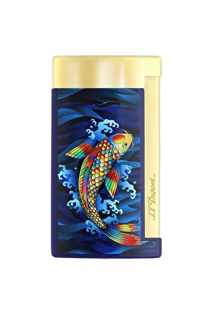 S.T. Dupont Slim 7 Koifish Gold-Lacivert Puro Çakmağı 27797