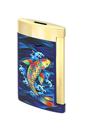 S.T. Dupont Slim 7 Koifish Gold-Lacivert Puro Çakmağı 27797