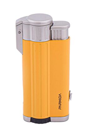 Parmida 3 Torch Pürmüz Sarı-Gümüş Puro Çakmağı