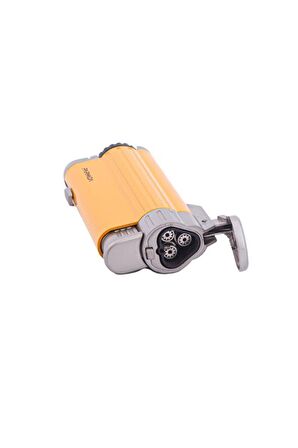 Parmida 3 Torch Pürmüz Sarı-Gümüş Puro Çakmağı