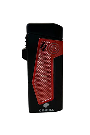 Cohiba Kırmızı-Siyah Dahili Delicili Dört Torch Pürmüz Puro Çakmağı