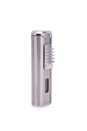 Parmida 3 Torch Pürmüz Metal Gümüş Puro Çakmağı