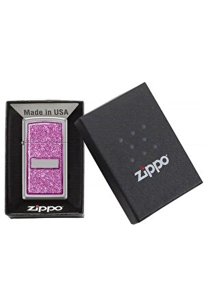 Zippo Çakmak 1610-106488 Pink Glitter Panel Design