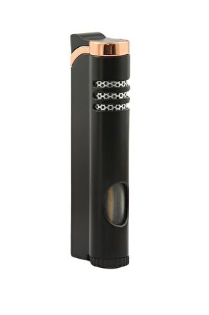 Parmida Tek Torch Pürmüz Siyah Metal Puro Çakmağı