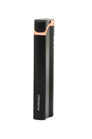 Parmida Tek Torch Pürmüz Siyah Metal Puro Çakmağı